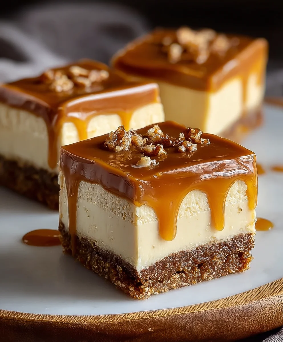 Dulce de Leche Cheesecake Bars-Sweet Creamy Treat