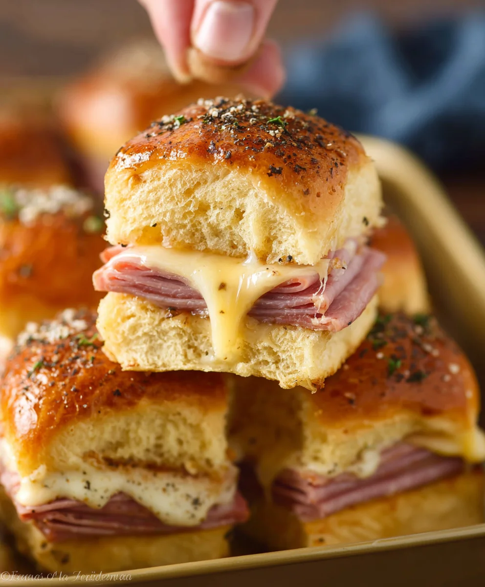 Beef Beef Ham Cheese Sliders - Easy Appetizer Recipe