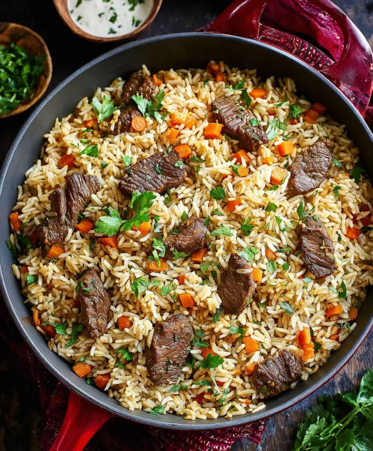 Savory Beef Rice Plov Recipe – Easy & Flavorful