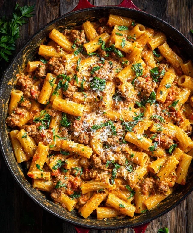 Creamy Sausage Rigatoni (One-Pan, 30-Minute Meal)