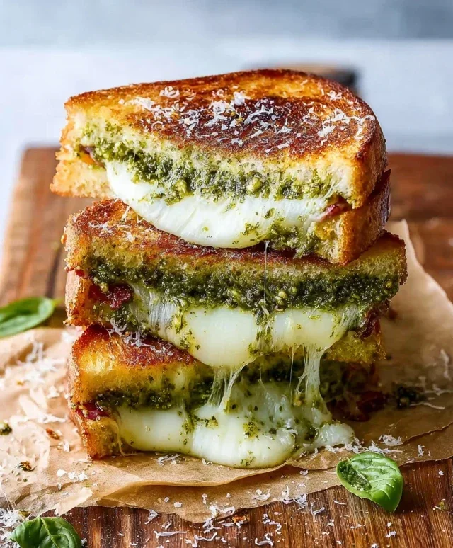 Sourdough Pesto Grilled Cheese