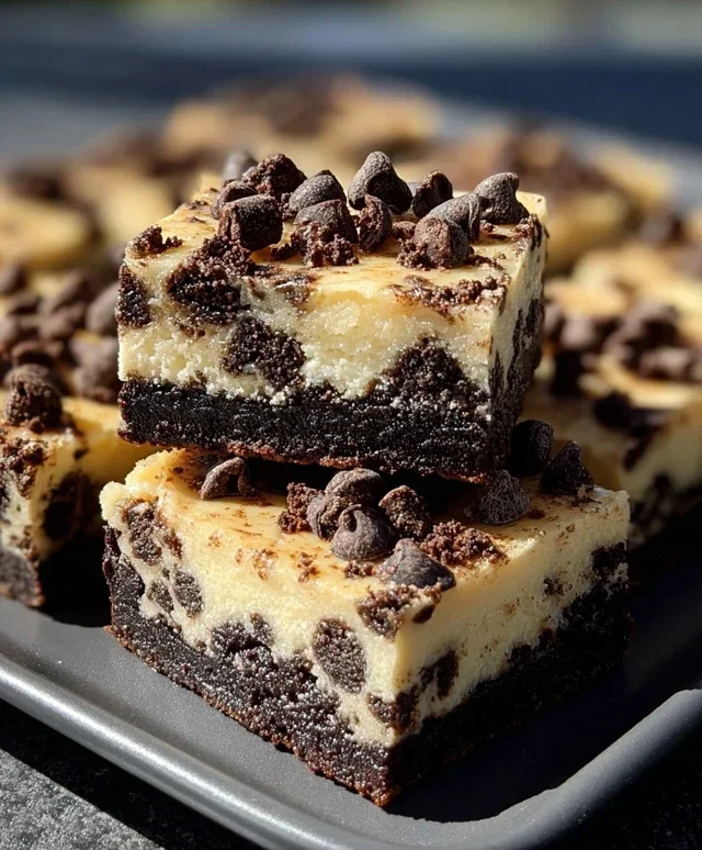 Chocolate Chip Oreo Cheesecake Bars