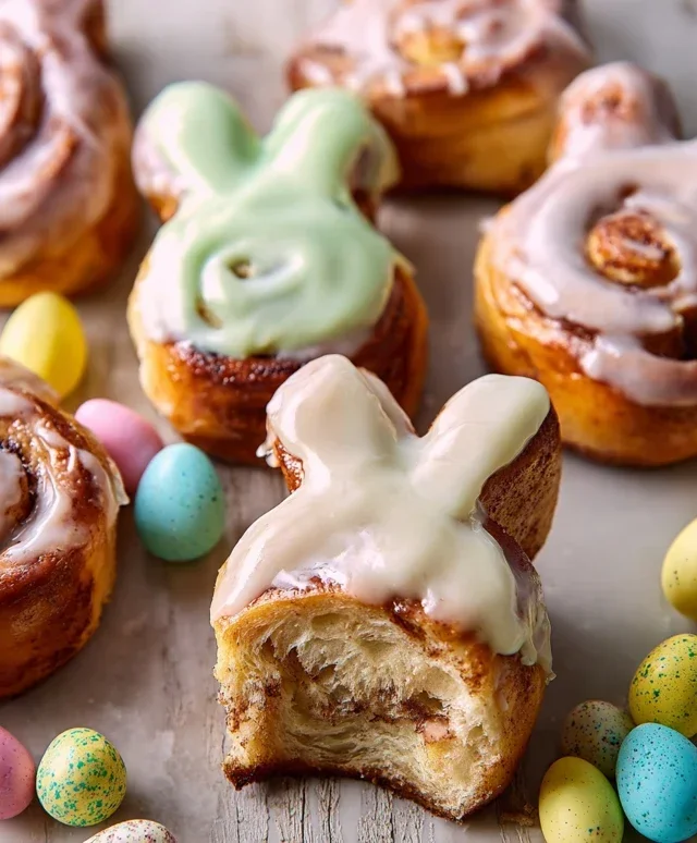 Easter Bunny Cinnamon Rolls