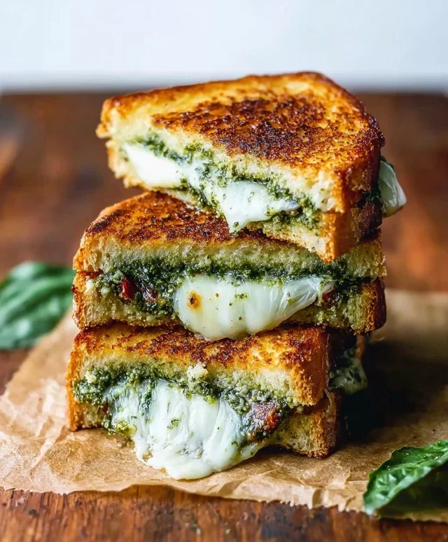 Sourdough Pesto Grilled Cheese