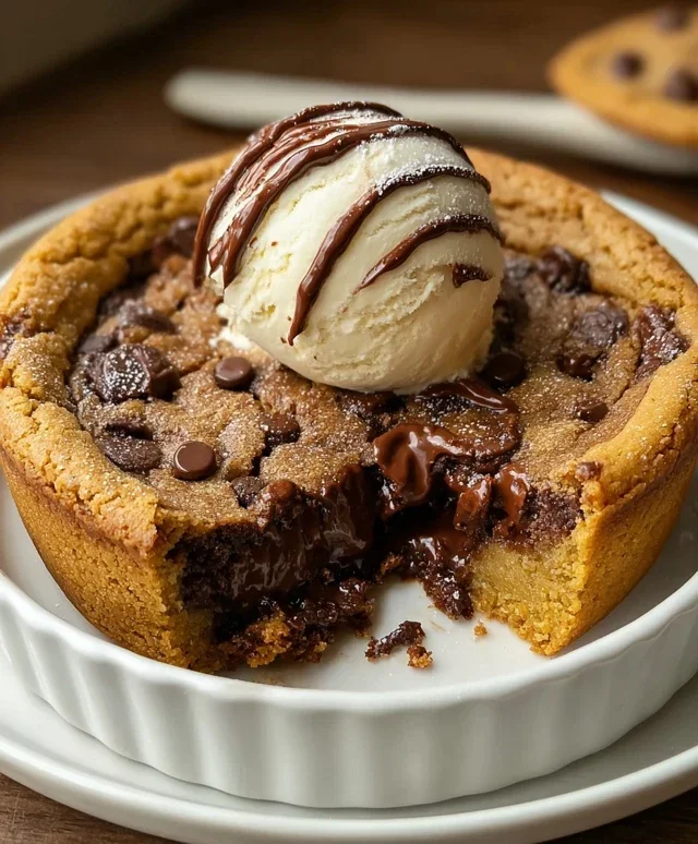 Deep Dish Nutella Cookie Pie