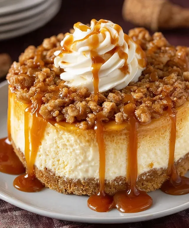 Apple Crisp Cheesecake Delight