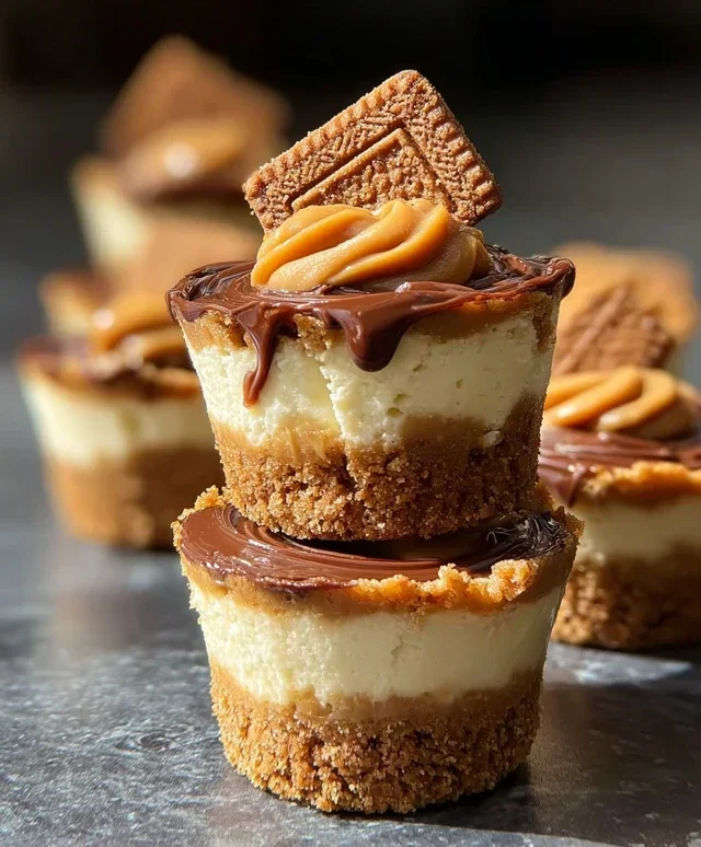 Mini Cookie Butter Cheesecake Cups