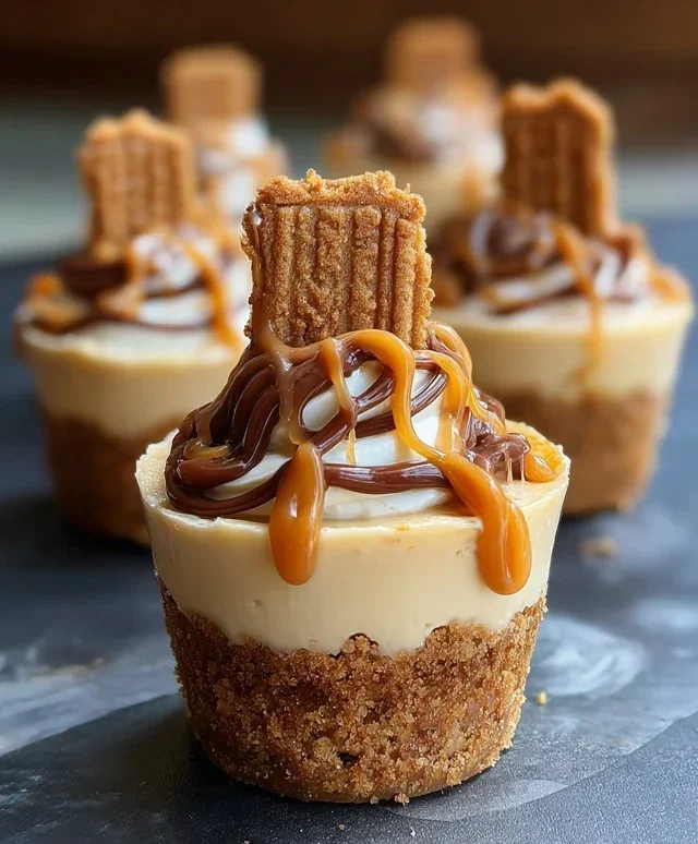 Mini Cookie Butter Cheesecake Cups