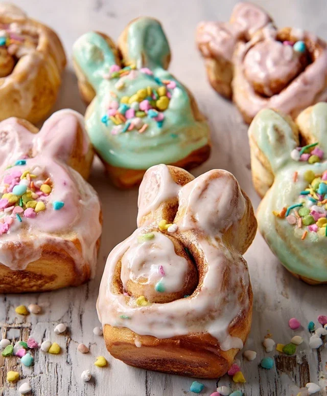 Easter Bunny Cinnamon Rolls