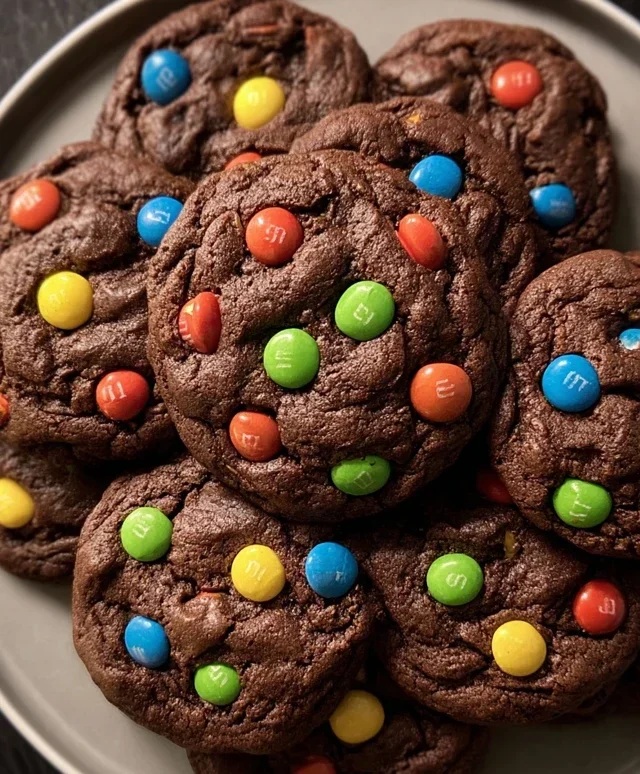 Chocolate M&M Cookies