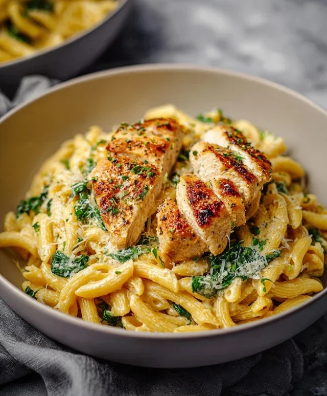 Healthy Garlic Parmesan Chicken Pasta