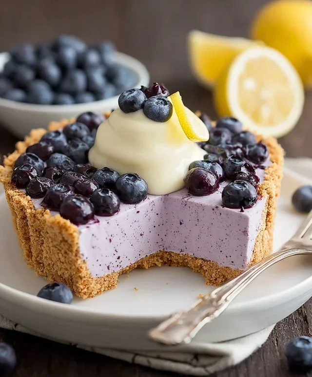 No Bake Lemon Blueberry Pie