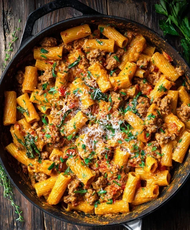 Creamy Sausage Rigatoni (One-Pan, 30-Minute Meal)
