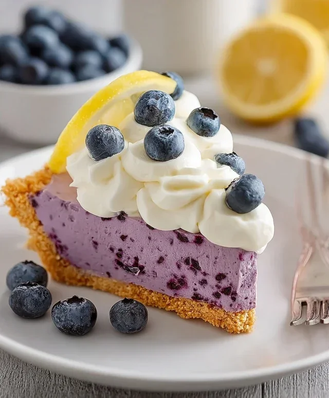 No Bake Lemon Blueberry Pie