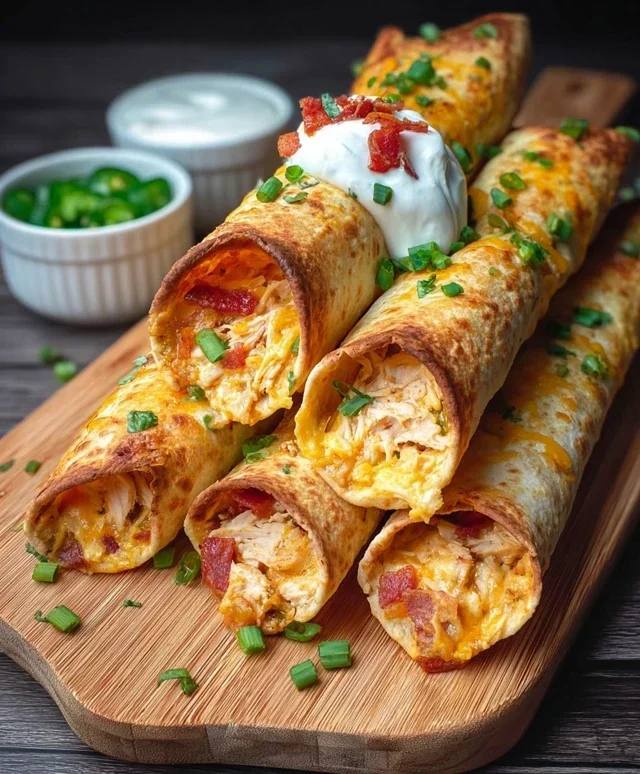 Jalapeno Popper Chicken Taquitos