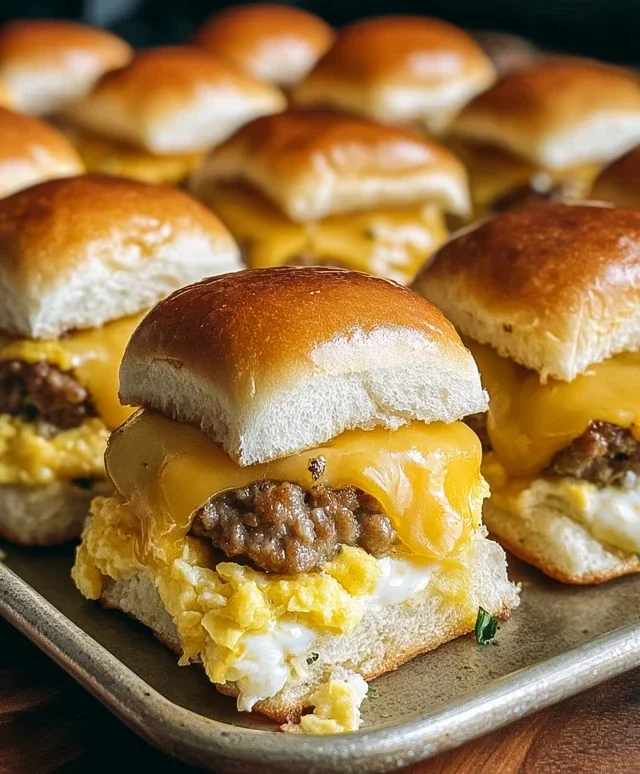 Sausage Egg and Cheese Breakfast Sliders