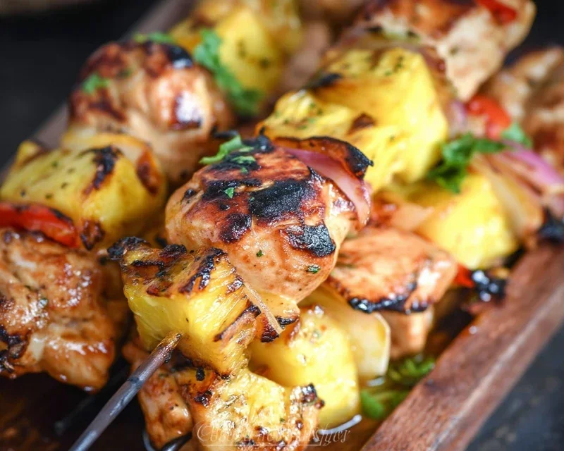 Pineapple Chicken Kebabs Recipe