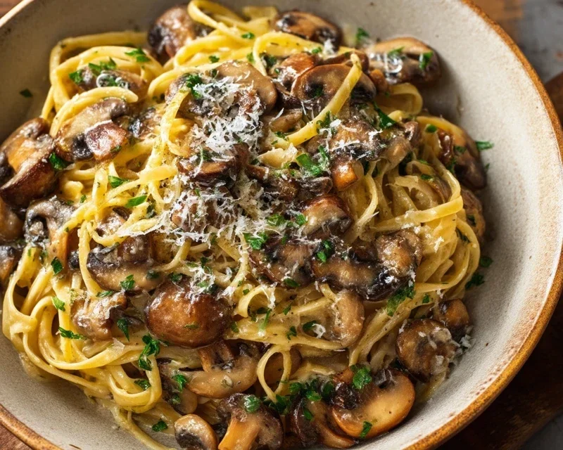 Garlic Mushroom Pasta