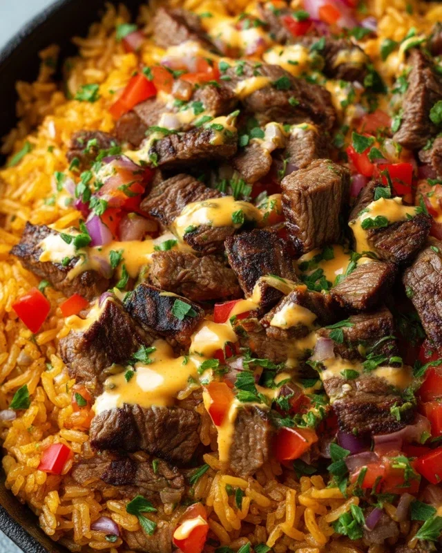 Steak Queso Rice A Flavorful Recipe