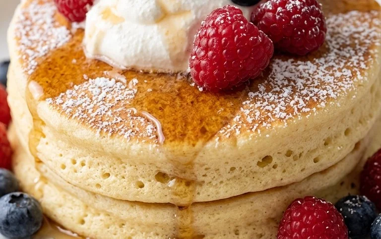 Fluffy Japanese Soufflé Pancakes