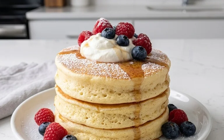 Fluffy Japanese Soufflé Pancakes