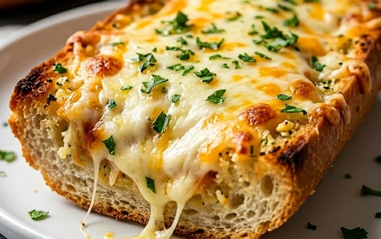 BEST CHEESY GARLIC BREAD RECIPE
