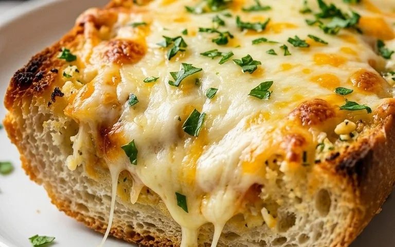 BEST CHEESY GARLIC BREAD RECIPE