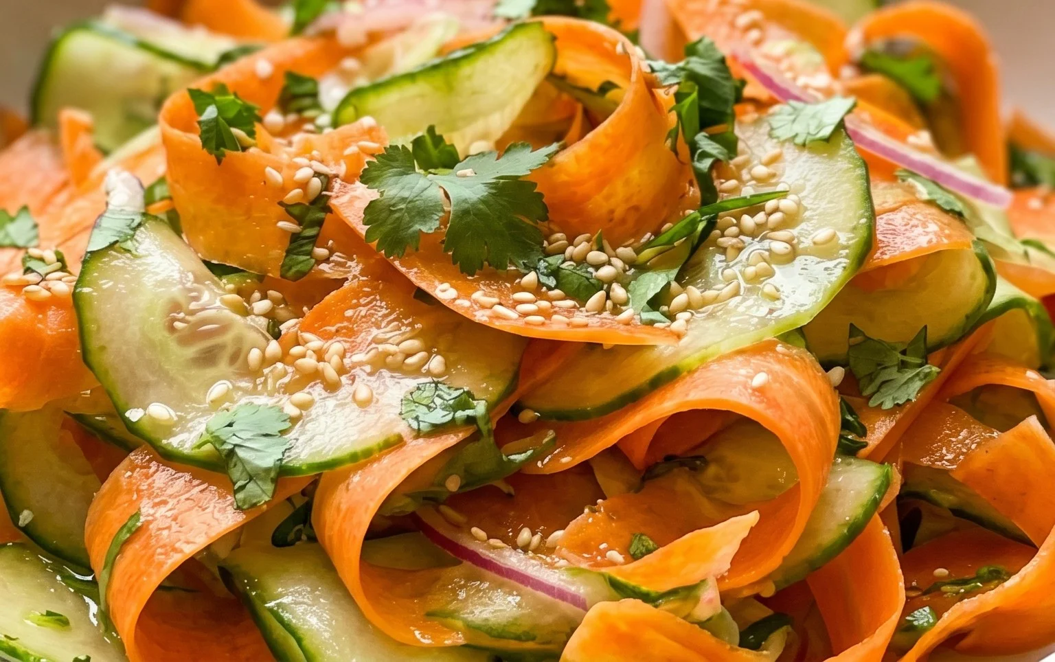 Carrot and Cucumber Ribbon Salad