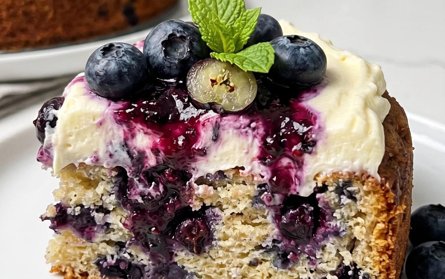 Nova Scotia Blueberry Cream Cake