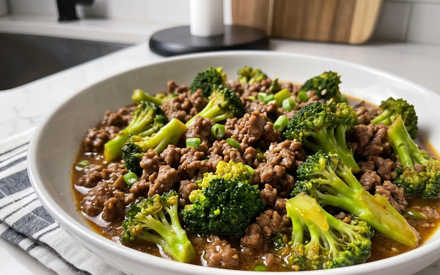 Ground Beef and Broccoli