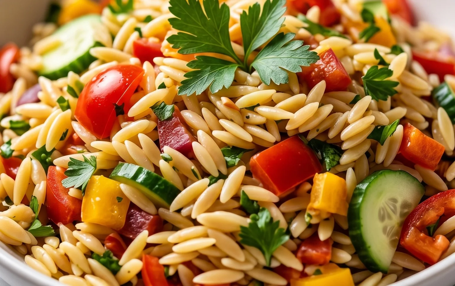 Rainbow Orzo Salad