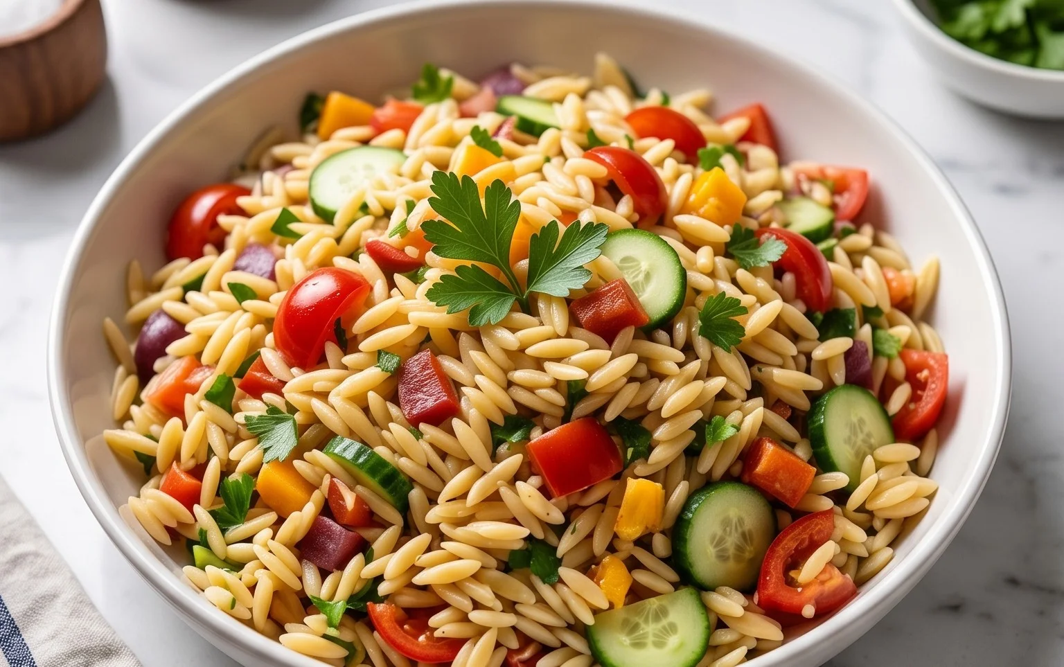 Rainbow Orzo Salad