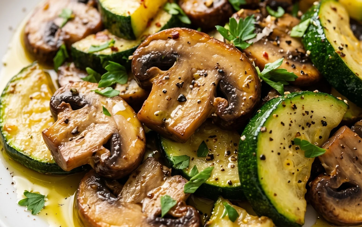 Skillet Zucchini and Mushrooms