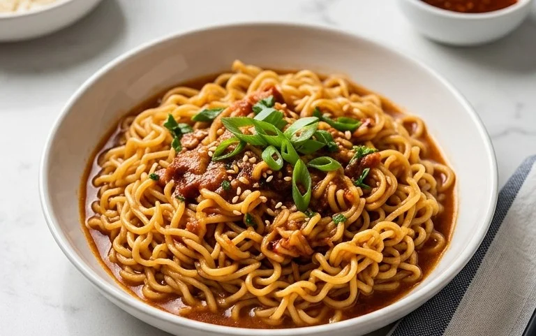Easy Saucy Ramen Noodles