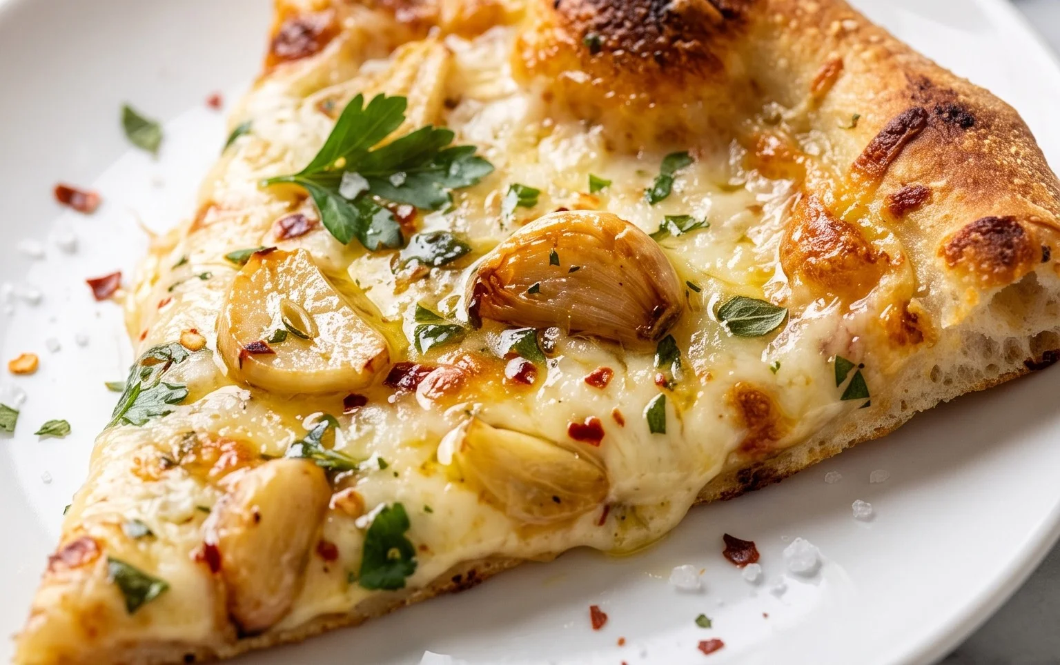 buttery garlic pizza