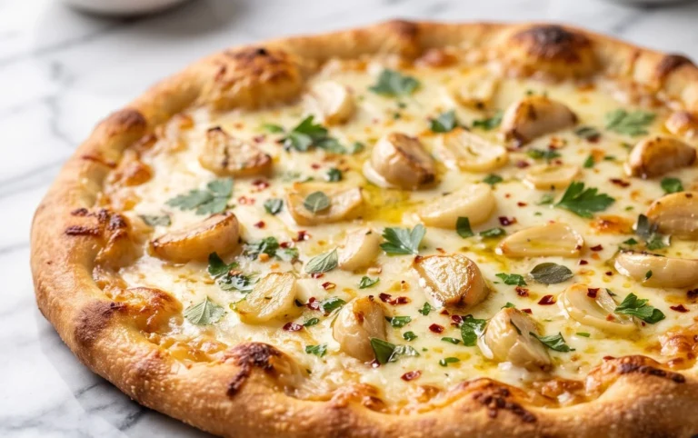 buttery garlic pizza