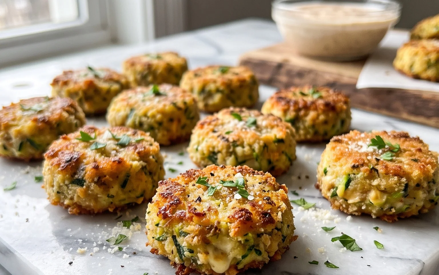 Zucchini Garlic Bites