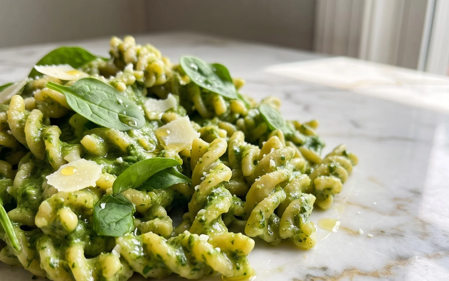 Pasta with Spinach Sauce