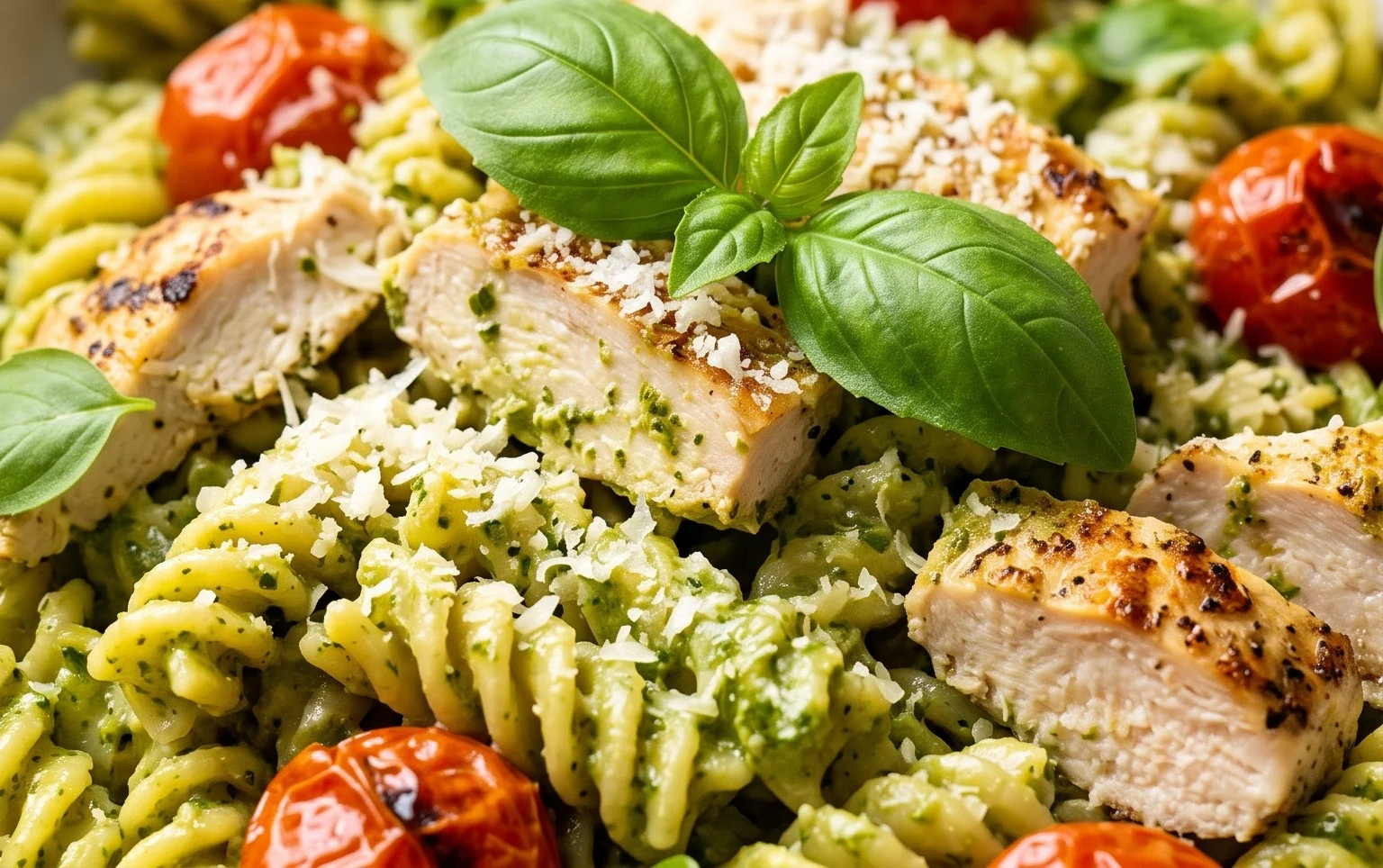 Creamy Chicken Pesto Pasta