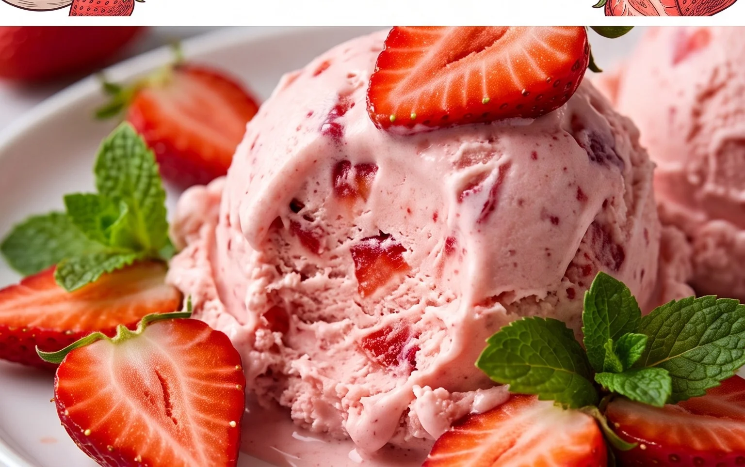 Homemade Strawberry Ice Cream