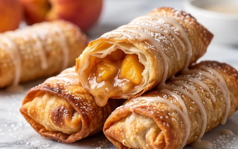 Peach Cobbler Egg Rolls