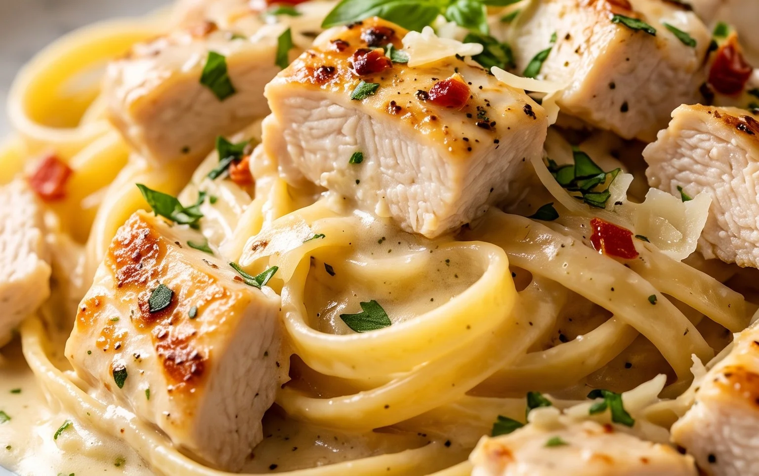Low Calorie Chicken Alfredo