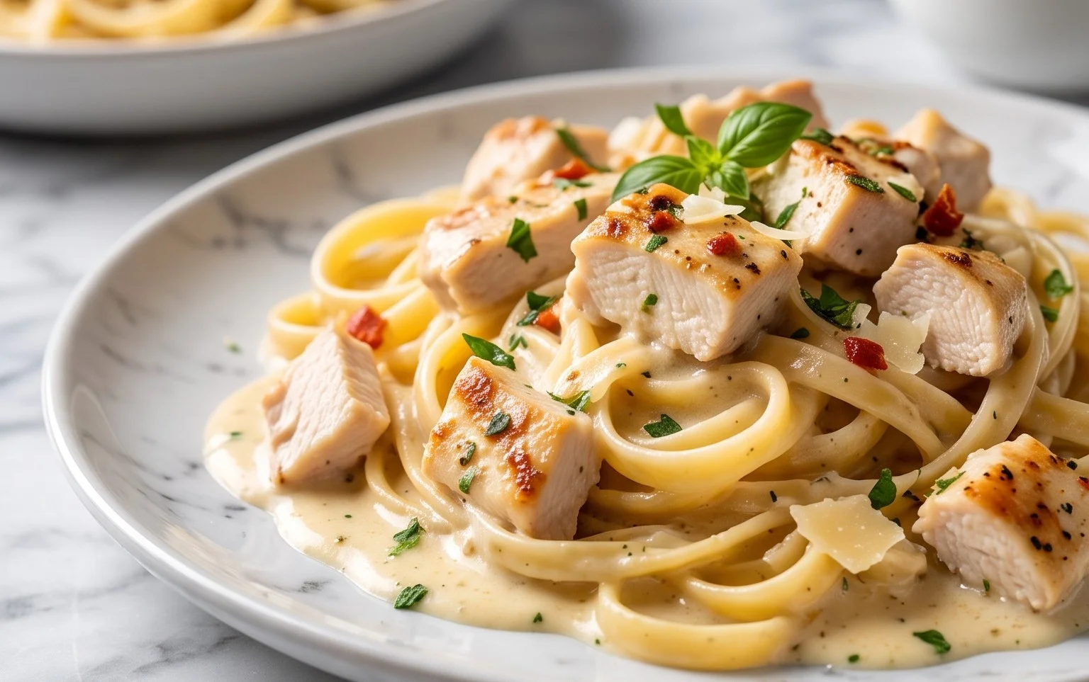 Low Calorie Chicken Alfredo