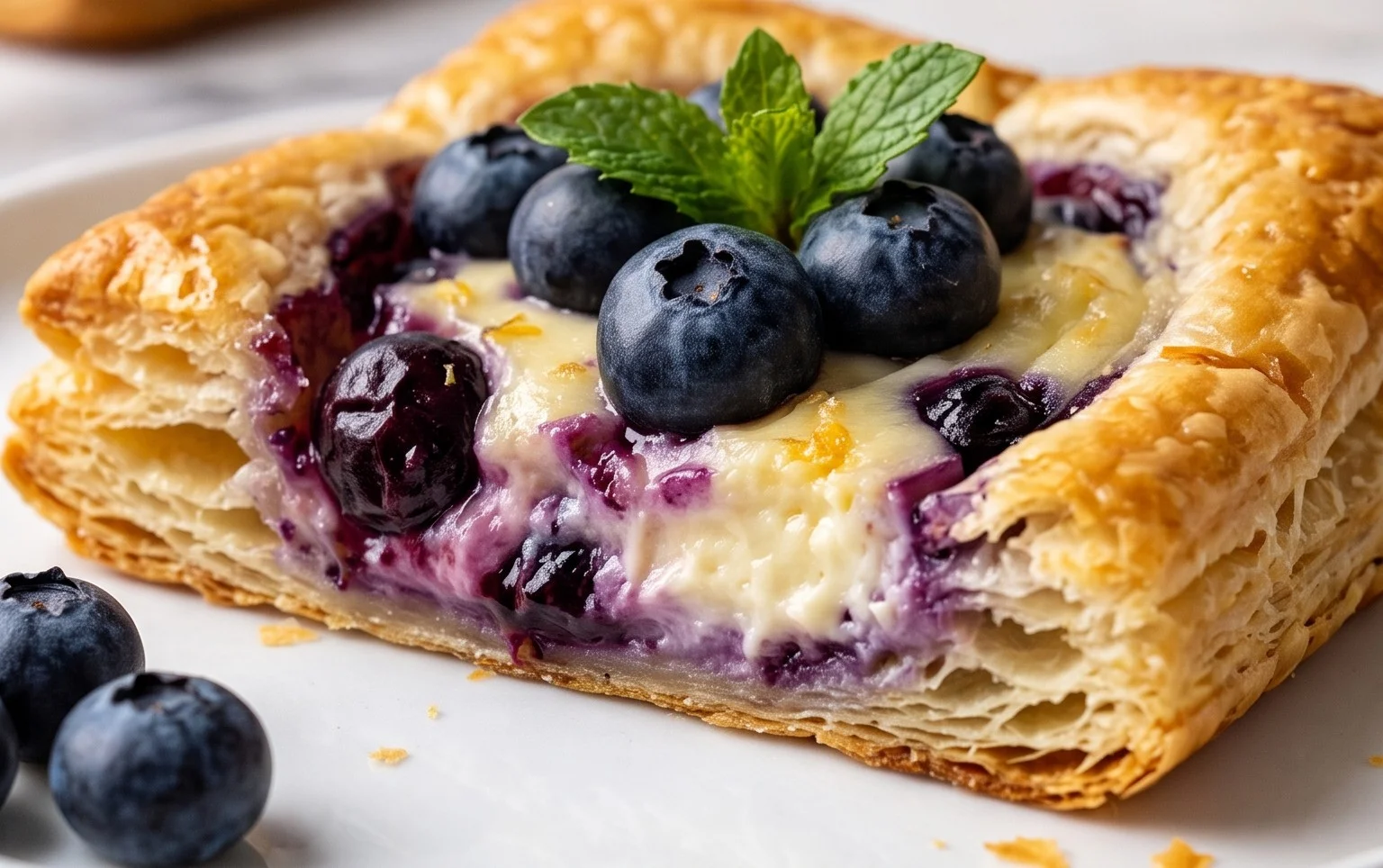 Blueberry Cream Cheese Puff Pastry