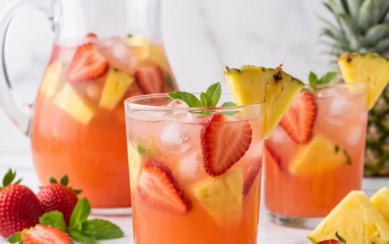 Pineapple Strawberry Agua Fresca