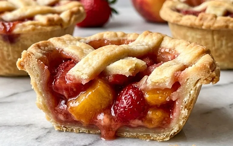 Strawberry Peach Pie Bites