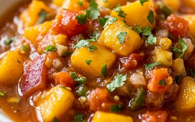 Sweet & Spicy Peach Salsa Canning Recipe