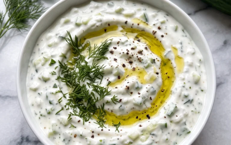Cucumber Dip with Sour Cream and Dill