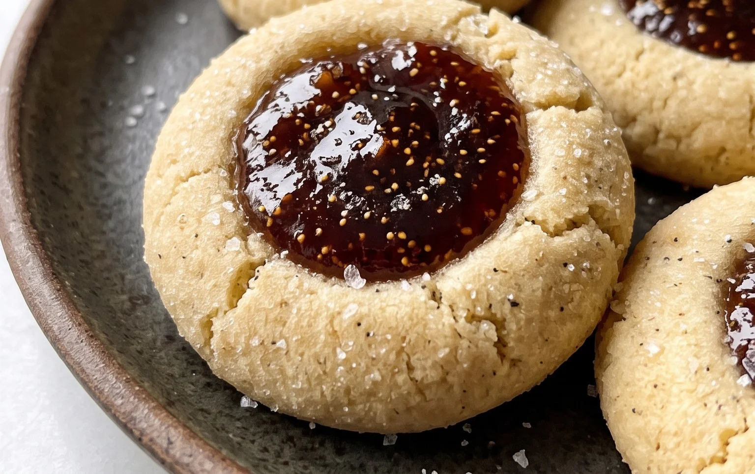 Cardamom Fig Thumbprint Cookies