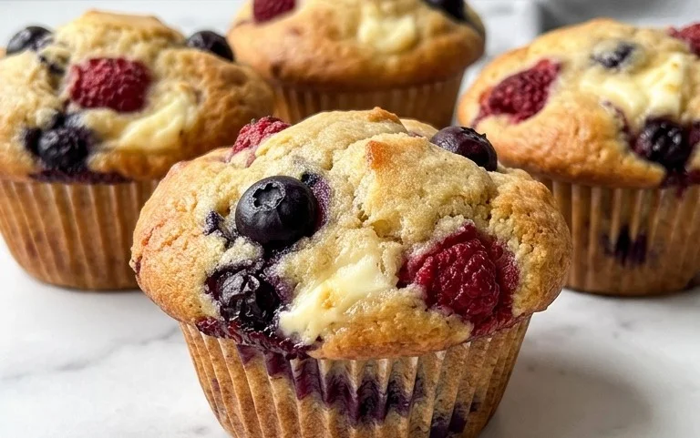 Berry Cream Cheese Muffins